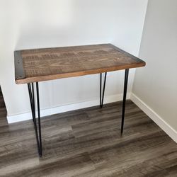Wooden Desk w/ Metal Hairpin Legs