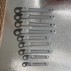 Set Of 9 Imperial Kwik Tite Tube Ratchet Wrenches 