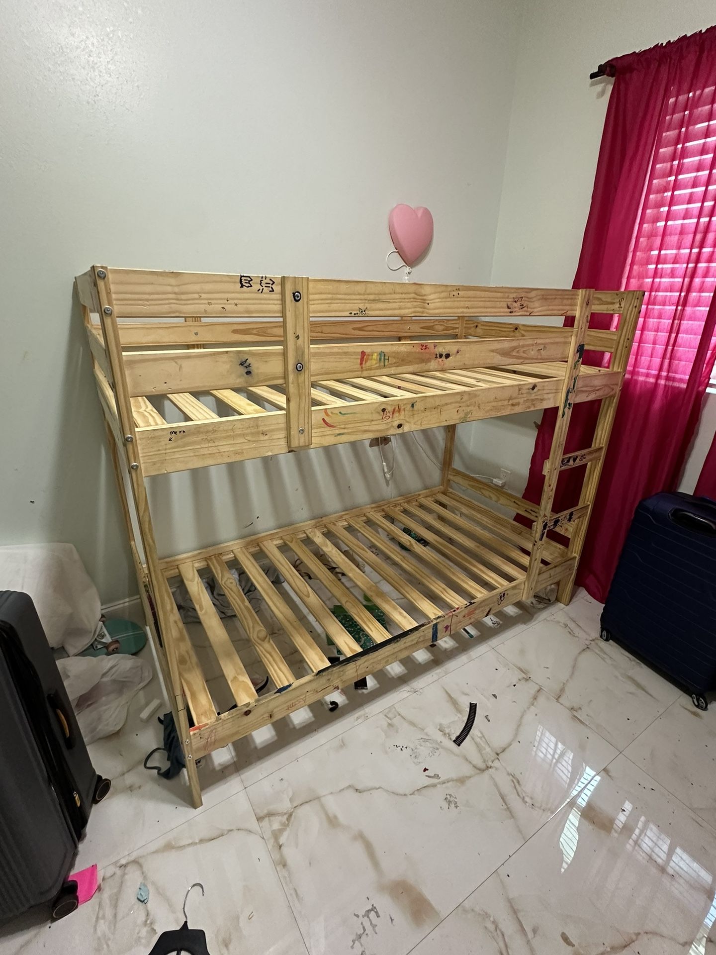 IKEA MYDAL Bunk bed frame, pine, Twin
