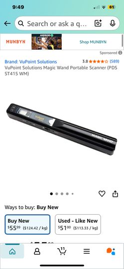 VuPoint Solutions Magic Wand Portable Scanner (PDS ST415 WM)