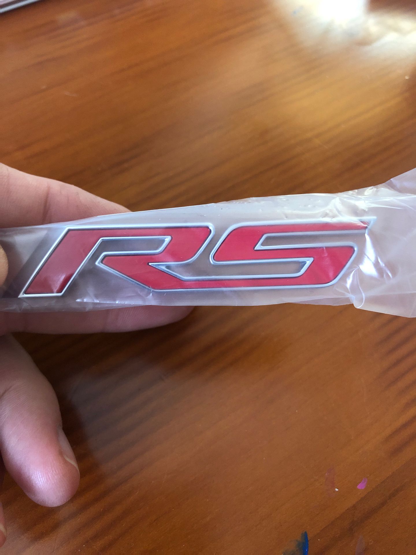 New CHEVY RS Rear Emblem, CHEAP in Factory GM Package