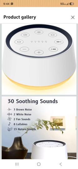 Brown Noise Sound Machine with 30 Soothing Sounds 12 Colors Night Light White Noise Machine for Adults Baby Kids Sleep Machines Memory Function 36 Vol