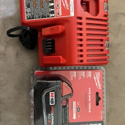 Milwaukee M18 XC 5.0 Battery And Combo Charger 