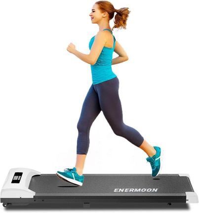 Enermoon Under Desk Treadmill Remote Control LED Display Walking Pad 265lbs Weight Capacity Low Nois