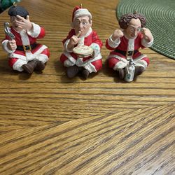 1998 Hallmarks Co. The three stooges. Tree ornaments.