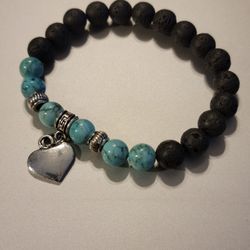 Lava Bracelet Blue And Black Cyan 