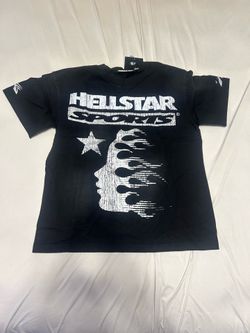 Shortsleeve black and white hellstar shirt adult medium