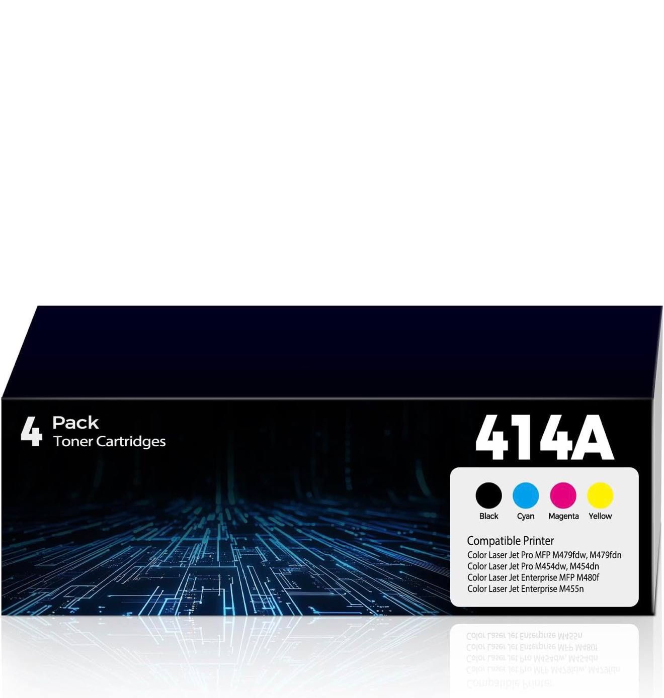 414A Toner Cartridges 4 Pack for Color Laser Jet Pro MFP M479fdw M454dw