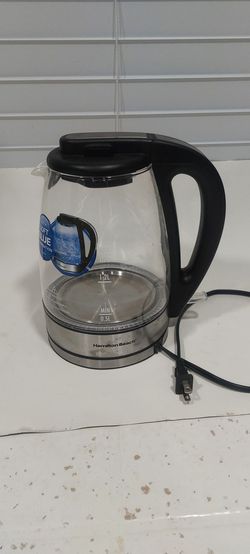Hamilton Beach 40865, Electric Glass Kettle, 1.7L - Black