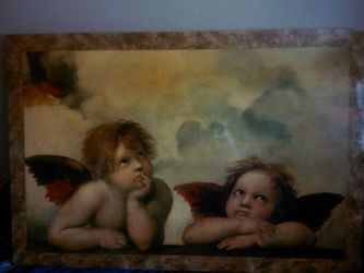 Huge beautiful angel picture frame