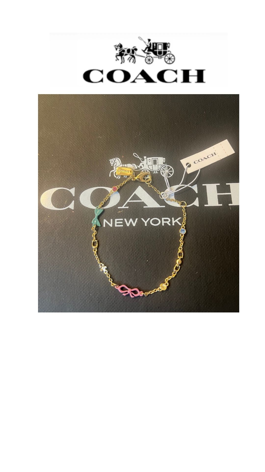 Coach Mini Bow Linear Bracelet