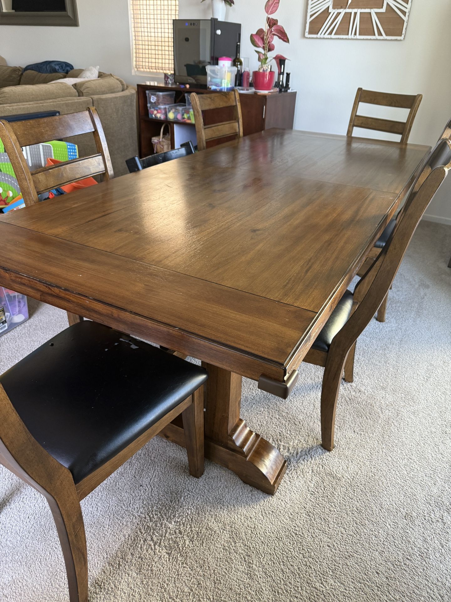 9 Piece Wooden Dining Set