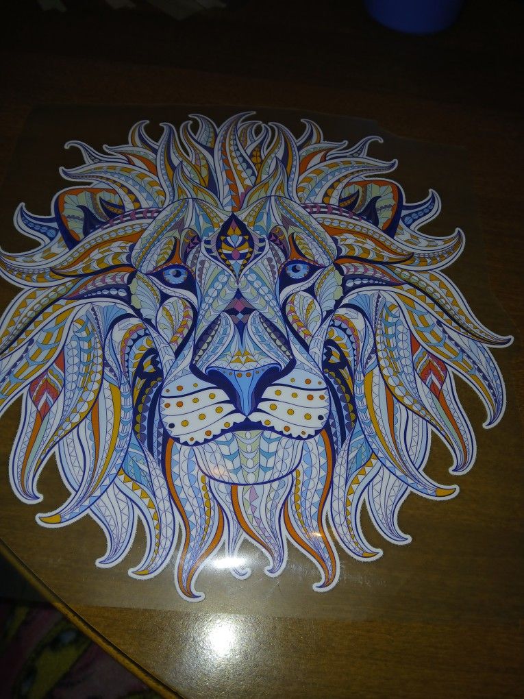 Big Beautiful Unisex Lion Iron On