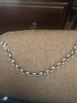 Sterling silver link bracelet 8”