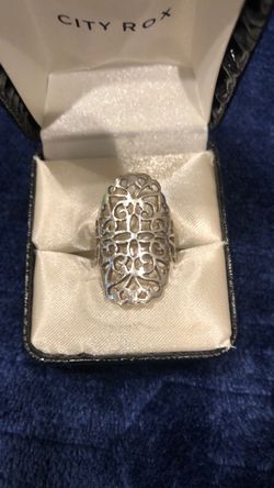 Sterling silver filigree ring