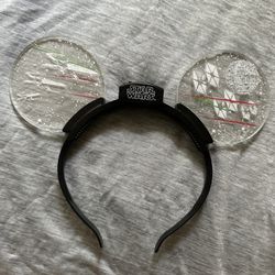 Disney Parks Star Wars Light Up Mickey Mouse Ears Headband Death Star Tie Fight