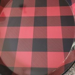 New  Red Buffalo  Check Tray  20.66 X 15.37 Inches
