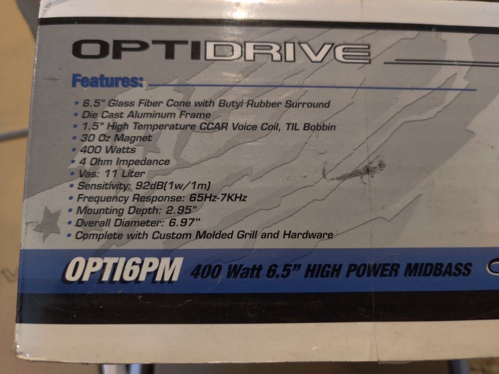 High power 6.5" midbass speaker