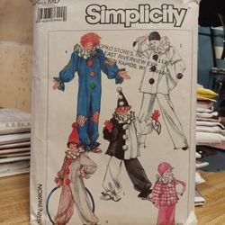 Sz MED. Simplicity 7649 Clown Pirouette Halloween Sewing  Pattern 