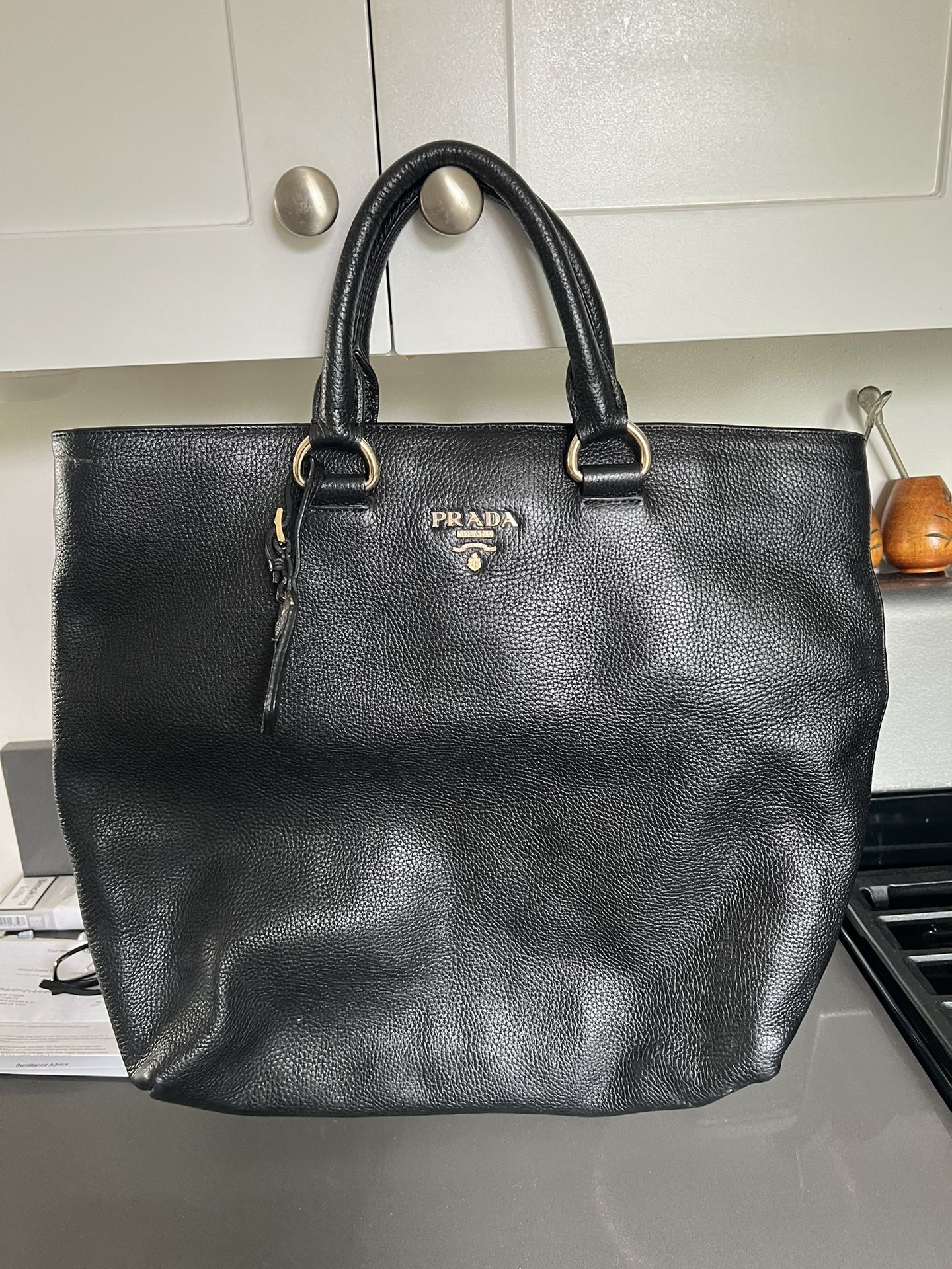 Prada Phoebe Leather Tote Bag
