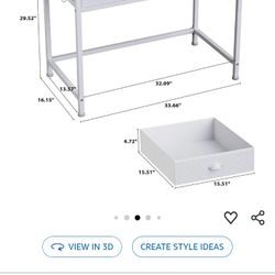 OBO: Fabric Drawers Small All White Or Wood/Black Desks
