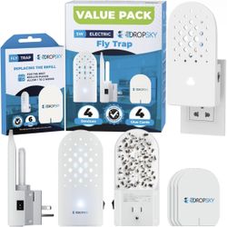 Dropsky Indoor Flying Insect Trap - Plug-in Bug Light Trap for Fruit Flies, Gnats and Houseflies 