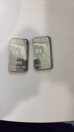 Two Florida 1oz Fine Silver Bars