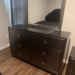 Dresser, Mirror, and Nightstand For Sale
