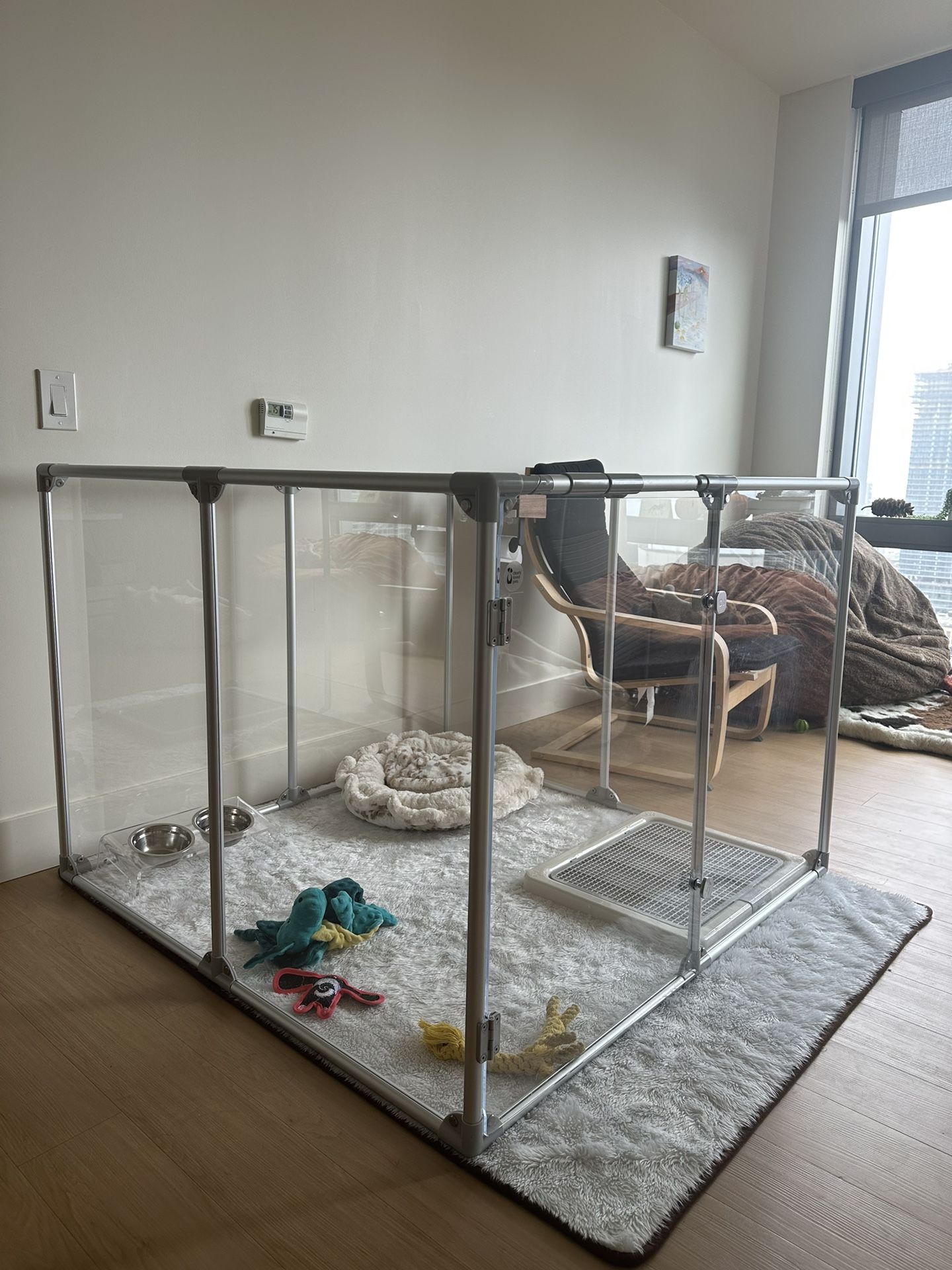 Lucidium Modern Dog Pen / Dog Crate / Dog House - Medium (48"W x 48"D) or (72"W x 24"D) x 36" Height