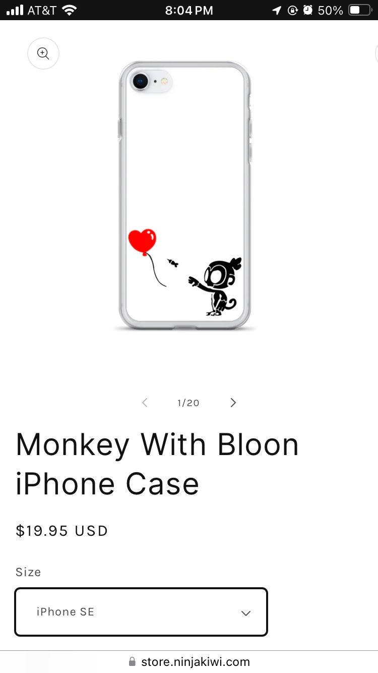 Monkey With Bloon iPhone Case NEW iPhone SE ONLY