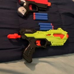 Blasters Set With Two Guns And Six Bullets