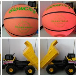 TONKA TRUCK AND GLOW BASKETBALL. READ DETAILS