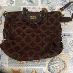 chocolate coach purse 
