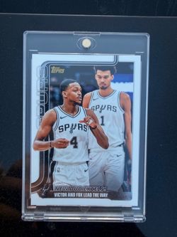 Victor wenbanyama de’Aaron fox duo gold SSP card #300 spurs