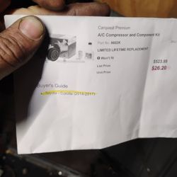 Corolla 2014-2017 A.C. Compressor 