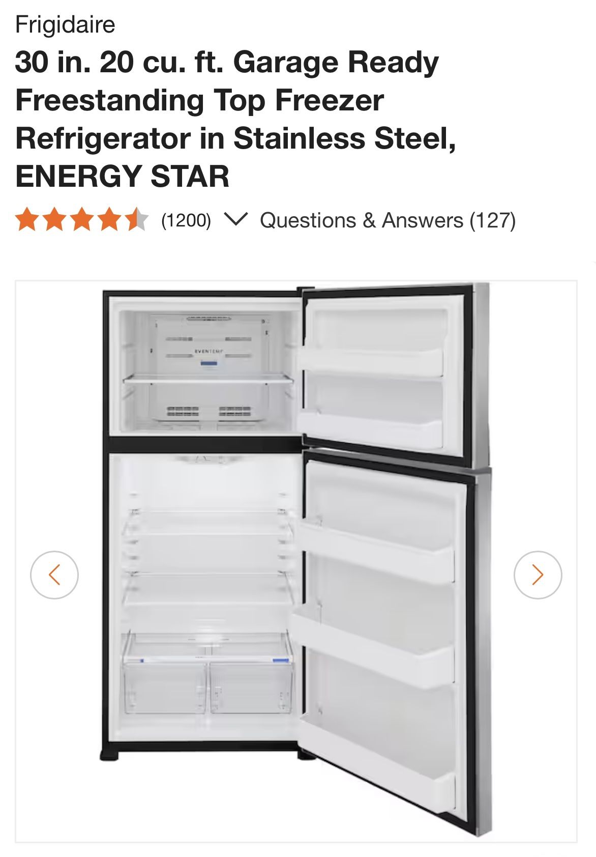 Refrigerator frigidaire