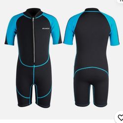 Seaskin Kids Wetsuit for Boys Girls Toddlers 2mm Front Zipper Shorty Wetsuits Size : 4