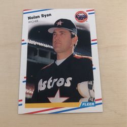 Nolan Ryan Fleer Baseball Card