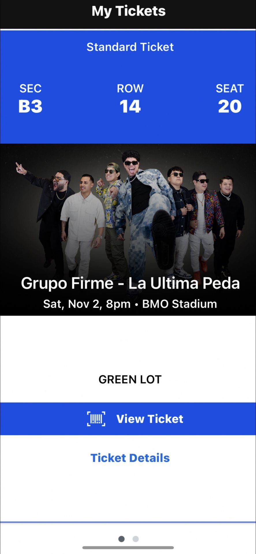 2 Ticket VIP Para Ver Grupo Firme