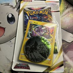 New Pokemon Holo Toxel Astral Radiance Blister Pack + Coin