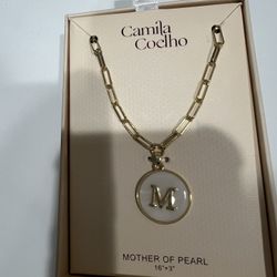 Mother of pearl name necklace 