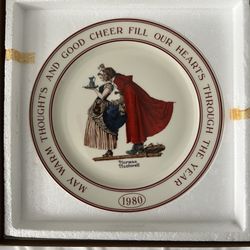 Vintage 1980 Norman Rockwell Christmas Plate