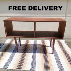 Free delivery - Vinyl records cabinet stand Record player Turntable hand made console sideboard vintage MCM art Deco mid century modern