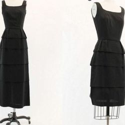 Rare 1960’s Convertible Zip Off Little Black Dress XS