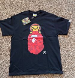 Bape camo red shirt