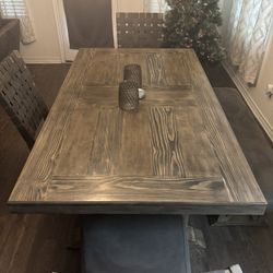 Real Wood Table And Bench
