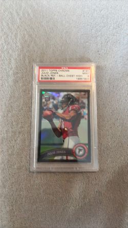 2011 topps chrome Julio Jones, black refractor /199 PSA 9