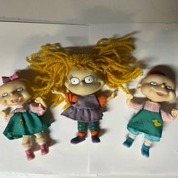 1998 Mattel Nickelodeon Rugrats Collectible Angelica & Twins Doll Figure 4.5-5 “