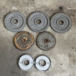 Weight Plates Take All $25 5, 10lb  2.5x2