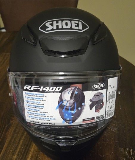 Shoei RF-1400 Matte Black XXL NEW